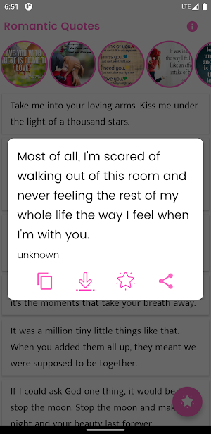 Romantic Quotes and Sayings Screenshot 2