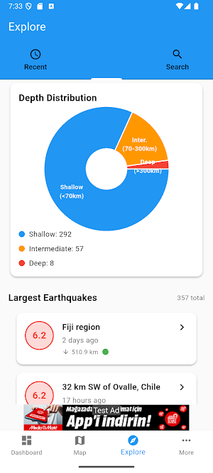 Global Earthquake Tracker Screenshot 3