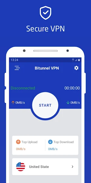 Bitunnel VPN - Secure Tunnel Screenshot 1