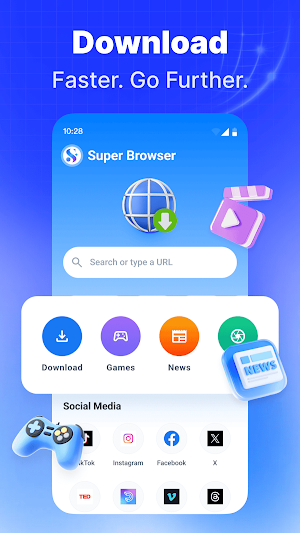 Super Browser-Fast & Private Screenshot 0
