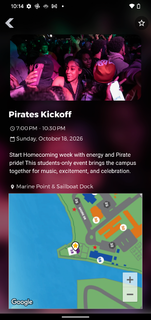 HamptonU Events Screenshot 3