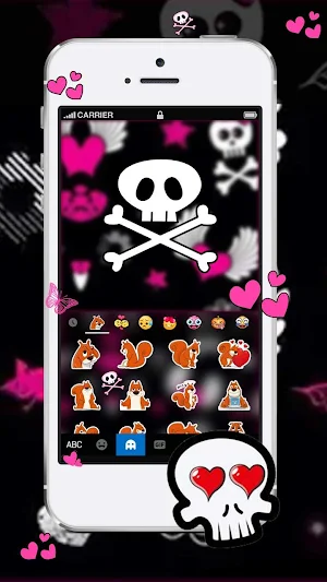 Pink Sexy Skull Keyboard Theme Screenshot 2