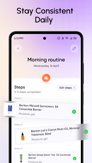 Glowpeer – Skincare Tracker Screenshot 2