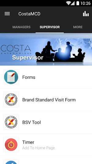 Costa Ent Employee App Screenshot 3