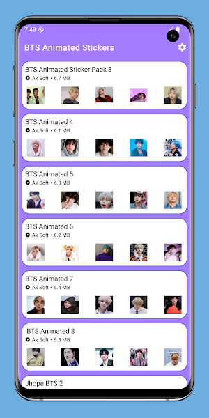 BTS Animated Stickers Screenshot 0