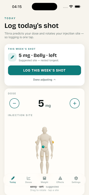 Titrra: GLP-1 & Shot Tracker Screenshot 2