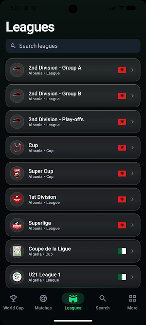 Football and Soccer Live Score Screenshot 1