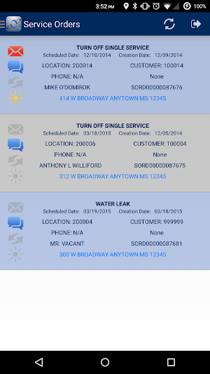 Mobile Service Orders Screenshot 0