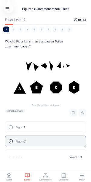 Bundespolizei Einstellungstest Screenshot 2