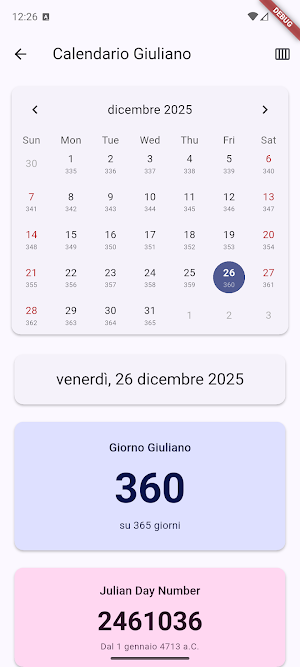 JulianCal Screenshot 1