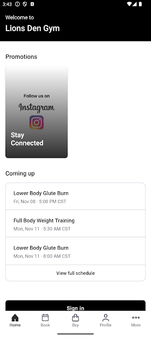 Lions Den Gym + Training Screenshot 1