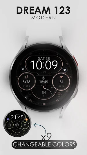 Dream 123 digital watch face Screenshot 2