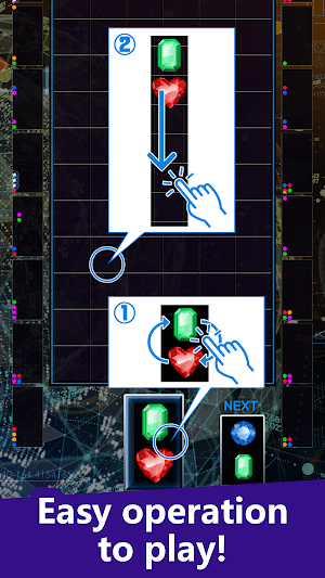 Fighting! Falling block puzzle VS.Jewels Screenshot 1