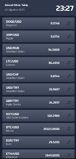 Anlık Kur Takibi Screenshot 2