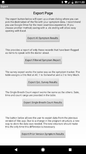 Myasthenia Symptom Tracker Screenshot 2