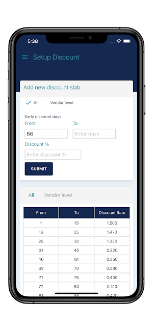 MyndFin - Dynamic Discounting Screenshot 2