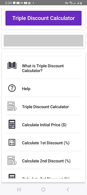 Triple Discount Calculator Screenshot 0