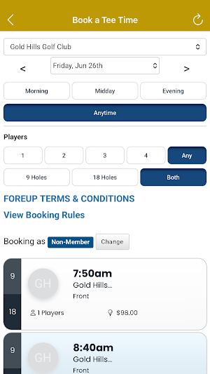 Gold Hills Golf Club. Screenshot 0