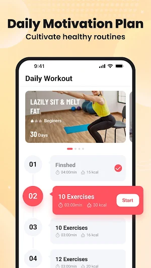 Lazy exercise at home Screenshot 2