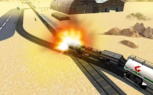 Train Driving Simulator Game: Burning Oil Engine Screenshot 3