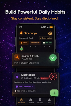 Habit Tracker & Yoga:Dincharya Screenshot 1