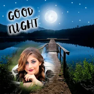 Good Night Photo Frame - Night Photo Frames Screenshot 1