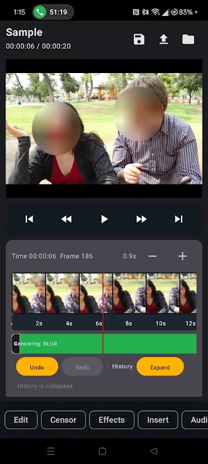 BlurCut: Censor & Video Editor Screenshot 0