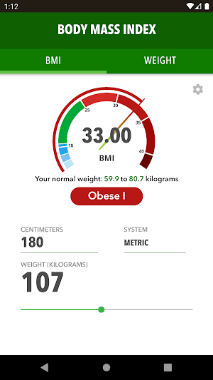 BMI & Weight Tracker Screenshot 2