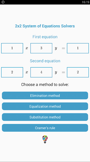 2x2 System of Equation Solvers Screenshot 0