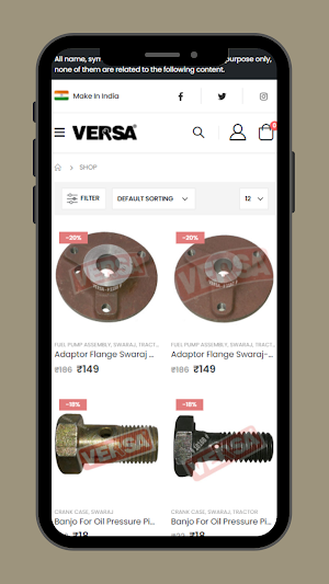 Versa Tractor Parts Screenshot 1