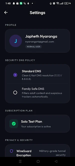 Villy Secure App Screenshot 0