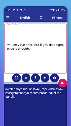 Minang English Translator Screenshot 2