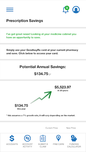 MyBlue Savings Screenshot 1