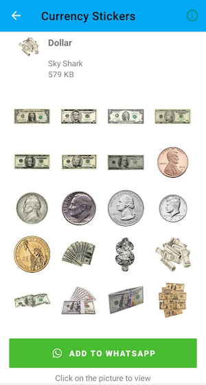 Currency Stickers | WASticker Screenshot 0