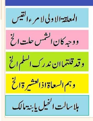 Darja Khamisa Book Saba Muallaqat urdu sharh Screenshot 0