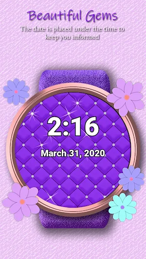 WFAM Beautiful Gems Watch Face Screenshot 3