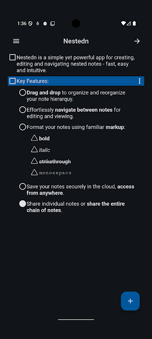 Nested Notes Screenshot 0