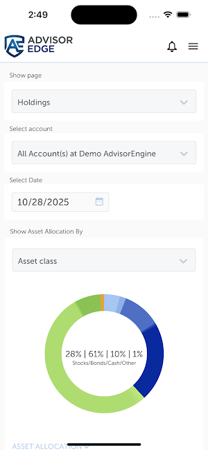AdvisorEngine Demo Screenshot 3