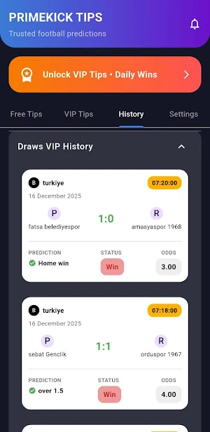PrimeKick Football Tips Screenshot 0