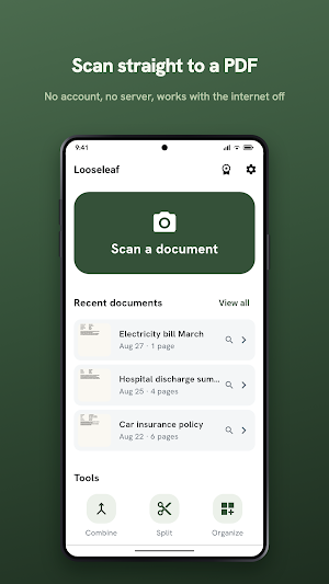 Looseleaf - Scan to PDF Screenshot 0