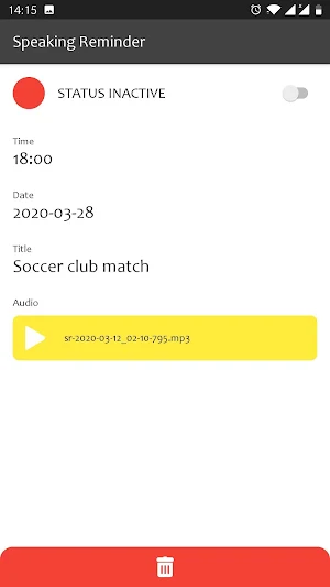 Speaking Reminder - Voice Reminder - Audio Screenshot 3