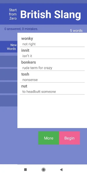 StartFromZero_BritishSlang Screenshot 0