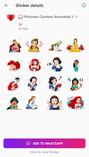Princess Animated Stickers Screenshot 2