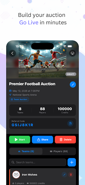Auction Leauge Screenshot 1