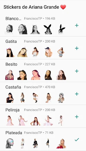 Stickers de Ariana Grande ❤️ Screenshot 0