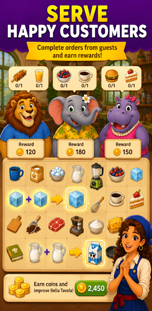 Merge Hotel Chef, Merging Game Screenshot 1