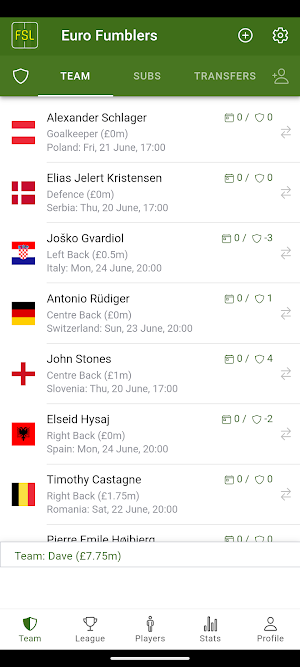 Fantasy Sports League Screenshot 0