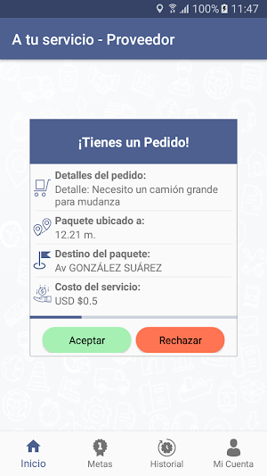 A tu servicio - Proveedor Screenshot 1