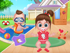 Babysitter Daycare Games Twin Baby Nursery Care Screenshot 1