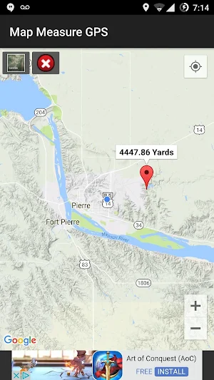 Map Measure GPS Screenshot 1